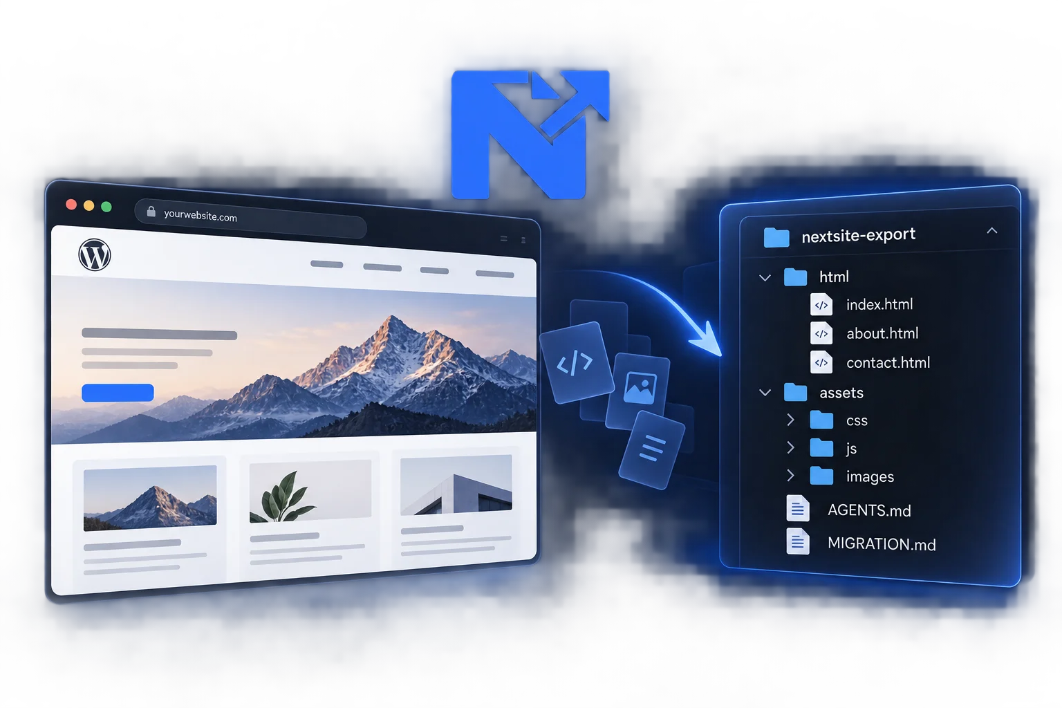 NextSite Exporter export preview